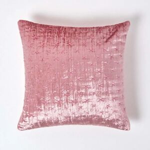 Homescapes Blush Pink Crushed Velvet Cushion Cover - Cushion Cover Homescapes Blush Pink Crushed Velvet Cushion Cover - Cushion Cover