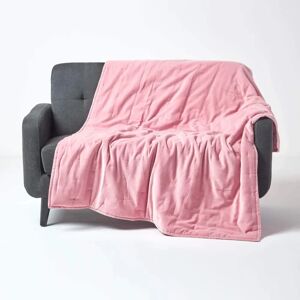 Homescapes Dusky Pink Velvet Throw Blanket - Throw Blanket Homescapes Dusky Pink Velvet Throw Blanket - Throw Blanket