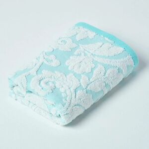 Homescapes Damask 600 GSM Turkish Cotton Aqua Hand Towel - Towel Homescapes Damask 600 GSM Turkish Cotton Aqua Hand Towel - Towel