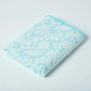 Homescapes Damask Turkish Cotton 600 GSM Aqua Bath Towel - Towel Homescapes Damask Turkish Cotton 600 GSM Aqua Bath Towel - Towel