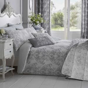 Homescapes Grey French Toile Patterned Duvet Cover - King Homescapes Grey French Toile Patterned Duvet Cover - King