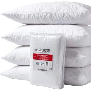 Homescapes White Quilted Pillow Protector - Pillow Protector Homescapes White Quilted Pillow Protector - Pillow Protector