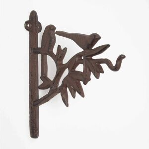Homescapes Brown Cast Iron Bird Hanging Basket Hook - Garden Decor Homescapes Brown Cast Iron Bird Hanging Basket Hook - Garden Decor