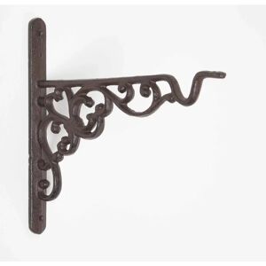 Homescapes Brown Cast Iron Parisian Style Hanging Basket Hook - Hanging Basket Hook Homescapes Brown Cast Iron Parisian Style Hanging Basket Hook - Hanging Basket Hook