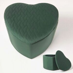 Homescapes Arundel Heart-Shaped Velvet Footstool with Storage - Footstool Homescapes Arundel Heart-Shaped Velvet Footstool with Storage - Footstool