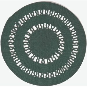 Homescapes Green Crochet Braided Rug - Rug Homescapes Green Crochet Braided Rug - Rug