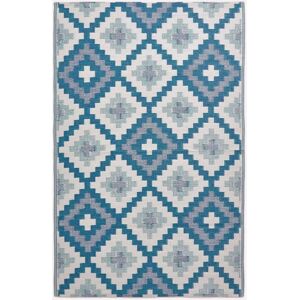 Homescapes Blue Geometric Outdoor Rug - Outdoor Rug Homescapes Blue Geometric Outdoor Rug - Outdoor Rug