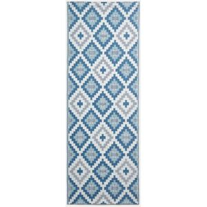 Homescapes Blue Geometric Waterproof Outdoor Rug - 75x200cm Homescapes Blue Geometric Waterproof Outdoor Rug - 75x200cm