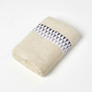 Homescapes Beige Geometric Cotton Towel - Hand Towel Homescapes Beige Geometric Cotton Towel - Hand Towel
