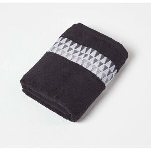 Homescapes Geometric Black Cotton Towel - Towel Homescapes Geometric Black Cotton Towel - Towel