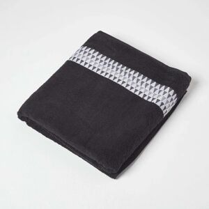 Homescapes Black Bath Sheet Geometric Cotton Towel - Towel Homescapes Black Bath Sheet Geometric Cotton Towel - Towel