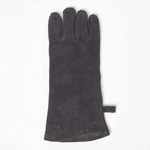 Homescapes Large Black Leather BBQ Glove - BBQ Glove Homescapes Large Black Leather BBQ Glove - BBQ Glove