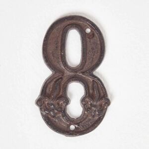 Homescapes Cast Iron House Number 8 Brown - House Number Homescapes Cast Iron House Number 8 Brown - House Number