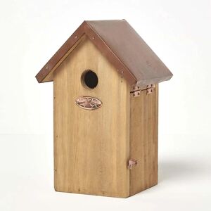 Homescapes Blue Tit Bird House with Copper Roof Homescapes Blue Tit Bird House with Copper Roof