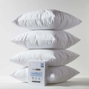Homescapes Waterproof Pillow Protectors - 80 x 80 cm, Pack of 4, White Homescapes Waterproof Pillow Protectors - 80 x 80 cm, Pack of 4, White