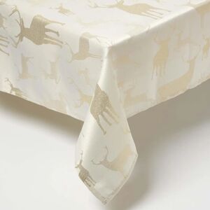Homescapes Gold Stag Christmas Table Cloth - Table Cloth Homescapes Gold Stag Christmas Table Cloth - Table Cloth