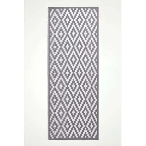 Homescapes Zoe Geometric Grey Outdoor Rug Runner - Outdoor Rug Homescapes Zoe Geometric Grey Outdoor Rug Runner - Outdoor Rug