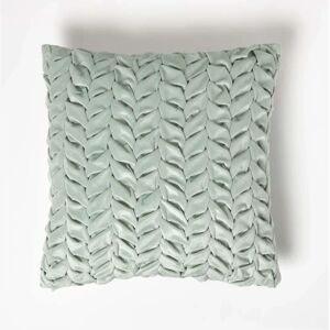 Homescapes Sage Green Pleated Velvet Cushion - Cushion Homescapes Sage Green Pleated Velvet Cushion - Cushion