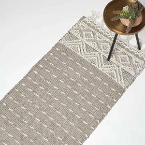 Homescapes Beige & Natural Wool Kilim Rug - Rug Homescapes Beige & Natural Wool Kilim Rug - Rug