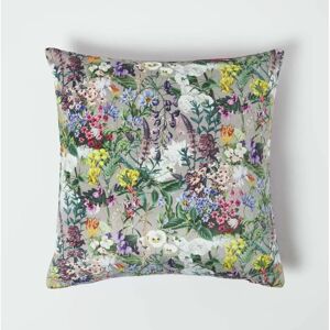 Homescapes Purple Botanical Garden Velvet Cushion - Cushion Homescapes Purple Botanical Garden Velvet Cushion - Cushion