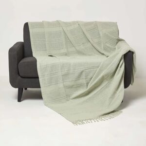 Homescapes Kashi Cotton Throw - Sage 255 x 360 cm - Cotton Throw Homescapes Kashi Cotton Throw - Sage 255 x 360 cm - Cotton Throw
