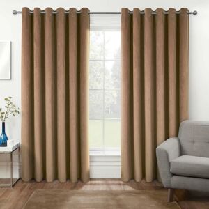 Homescapes Beige Velvet Thermal Curtains - 168 x 137 cm Homescapes Beige Velvet Thermal Curtains - 168 x 137 cm