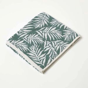Homescapes Green 50x85cm Botanical Pattern Cotton Towel - Towel Homescapes Green 50x85cm Botanical Pattern Cotton Towel - Towel
