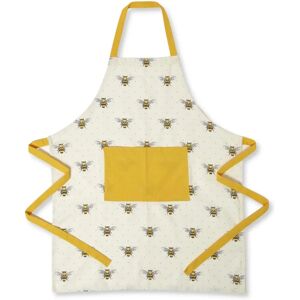 Homescapes Honey Bee Yellow Cotton Kitchen Apron - Unisex Homescapes Honey Bee Yellow Cotton Kitchen Apron - Unisex