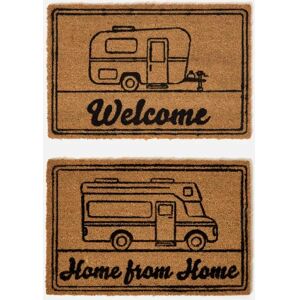 Homescapes Caravans Doormats Set of 2 - 60 x 40 cm Homescapes Caravans Doormats Set of 2 - 60 x 40 cm