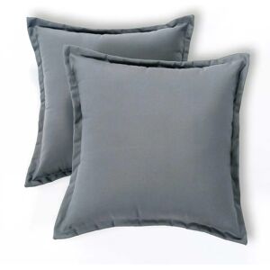 HOMESCAPES Grey Outdoor Cushion Set of 2 - Outdoor Cushion HOMESCAPES Grey Outdoor Cushion Set of 2 - Outdoor Cushion