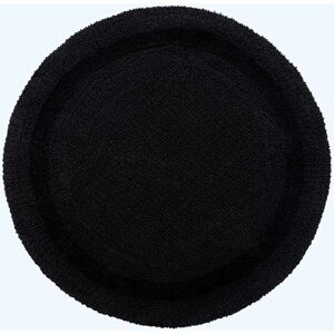Homescapes Black Cotton Reversible Round Bath Mat 80cm - Bath Mat Homescapes Black Cotton Reversible Round Bath Mat 80cm - Bath Mat