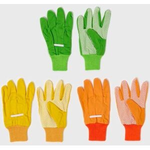 Homescapes Unisex Multi-Color Gardening Gloves - Set of 3 Homescapes Unisex Multi-Color Gardening Gloves - Set of 3