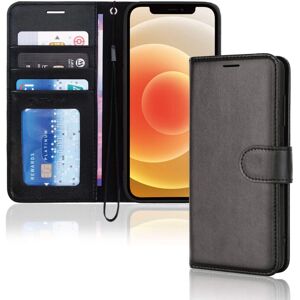TECHGEAR - iPhone 12 Mini Leather Wallet Case - Preto TECHGEAR - iPhone 12 Mini Leather Wallet Case - Preto