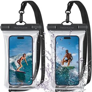 Techgear Porta‑chaves para telemóvel à prova de água - lote de 2 - IPX8 - adequado a 7 polegadas - Bolsa para telemóvel Techgear Porta‑chaves para telemóvel à prova de água - lote de 2 - IPX8 - adequado a 7 polegadas - Bolsa para telemóvel