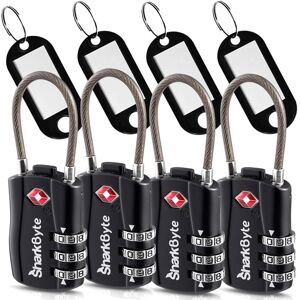 Techgear - SharkByte TSA - 3-Dial - TSA - Padlock Techgear - SharkByte TSA - 3-Dial - TSA - Padlock