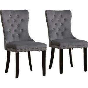 Neo Dark Grey Velvet Dining Chairs - Dining Chairs Neo Dark Grey Velvet Dining Chairs - Dining Chairs