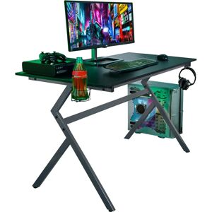 Neo Ergonomic Gaming Desk - Grey - Gaming Desk with Headphone Hook Neo Ergonomic Gaming Desk - Grey - Gaming Desk with Headphone Hook