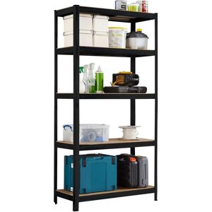 Neo 5 Tier Black Large Steel Garage Shelving - Garage Shelving Neo 5 Tier Black Large Steel Garage Shelving - Garage Shelving