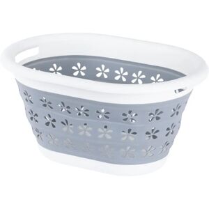 LIVIVO Laundry Basket - Grey - Collapsible Plastic Unisex Storage LIVIVO Laundry Basket - Grey - Collapsible Plastic Unisex Storage
