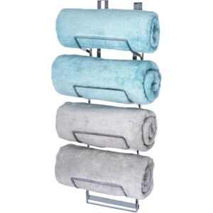 LIVIVO Stainless Steel Wall-Mounted Towel Rack - Bathroom Storage - Metallic Silver LIVIVO Stainless Steel Wall-Mounted Towel Rack - Bathroom Storage - Metallic Silver