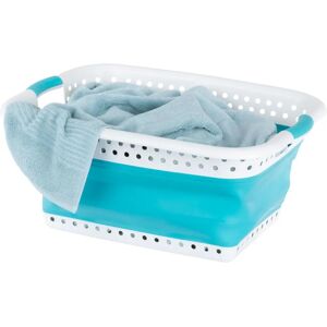 LIVIVO 37L Baby Blue Collapsible Laundry Basket - Laundry Basket LIVIVO 37L Baby Blue Collapsible Laundry Basket - Laundry Basket