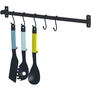 LIVIVO Wall Mounted Kitchen Storage Rack - Black - 50cm LIVIVO Wall Mounted Kitchen Storage Rack - Black - 50cm