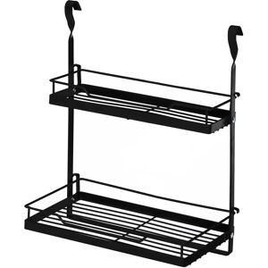 LIVIVO 2-Tier Hanging Spice Rack - Black Shelf Rack LIVIVO 2-Tier Hanging Spice Rack - Black Shelf Rack