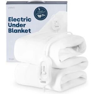 LIVIVO White Single Electric Heated Blanket - 135x65cm, 3 Heat Settings LIVIVO White Single Electric Heated Blanket - 135x65cm, 3 Heat Settings