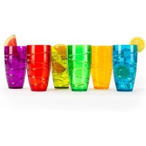 LIVIVO Multicoloured Plastic Drink Tumblers - Set of 6 LIVIVO Multicoloured Plastic Drink Tumblers - Set of 6