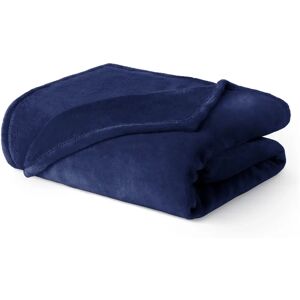 LIVIVO Midnight Blue Flannel Fleece Blanket - Warm Microfiber - Blanket LIVIVO Midnight Blue Flannel Fleece Blanket - Warm Microfiber - Blanket