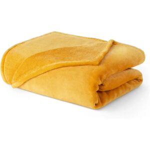 LIVIVO Ochre Soft Flannel Fleece Blanket - Warm Microfiber Throw LIVIVO Ochre Soft Flannel Fleece Blanket - Warm Microfiber Throw