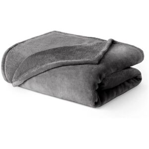 LIVIVO Ultra Soft Flannel Fleece Blanket - Dark Grey - Blanket LIVIVO Ultra Soft Flannel Fleece Blanket - Dark Grey - Blanket