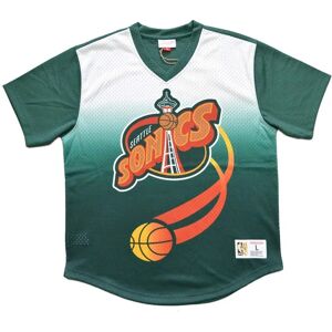 Mitchell & Ness Winning Shot Mesh Seattle Supersonics V Neck T-Shirt Jersey - Green Mitchell & Ness Winning Shot Mesh Seattle Supersonics V Neck T-Shirt Jersey - Green