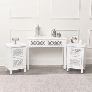 Sabrina White Range Mirrored Console & Bedside Tables Sabrina White Range Mirrored Console & Bedside Tables